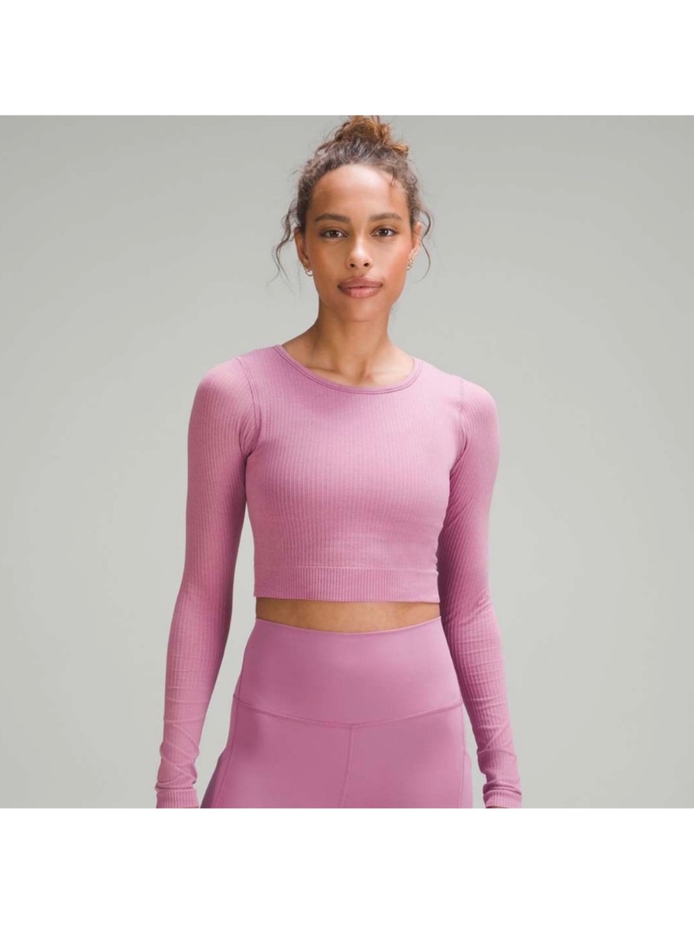 Lululemon Ebb to Street Long Sleeve - Pink Peony